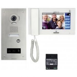 Kit vidéo accessibilité avec platine inox encastrée JPS4AEDFL – Aiphone 130324