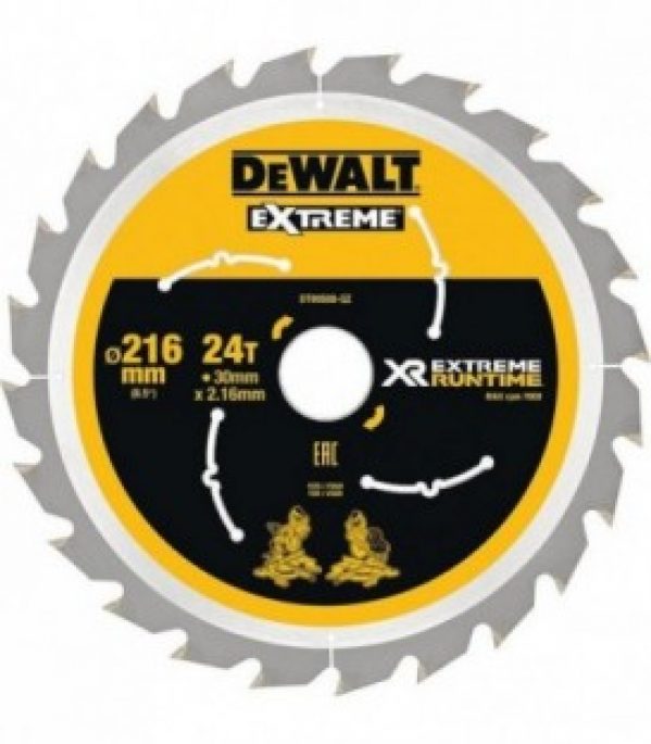 Lame de scie circulaire DeWalt, DT99568 XR Extreme Runtime 24Z 216/30 mm