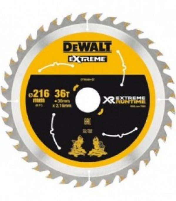 Lame de scie circulaire DeWalt, DT99569 XR Extreme Runtime 36Z 216/30 mm