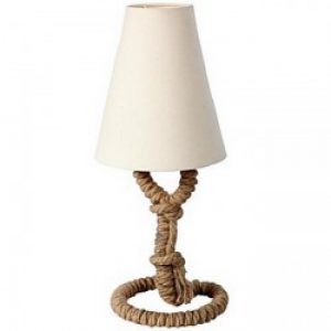 Lampe de table avec pied corde