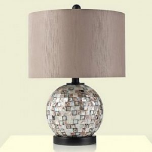 Lampe de table avec pied globe