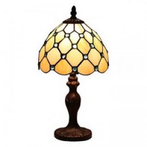 Lampe de table tiffany avec de petites perles