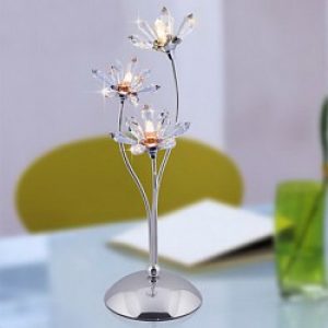 Lampe sous forme de petite fleurs en cristal