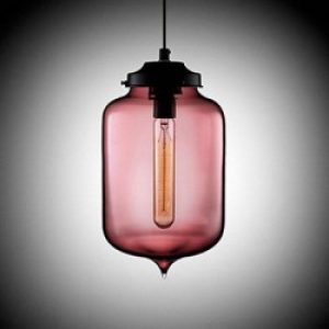 Lampe Suspendue en Verre à Ampoule
