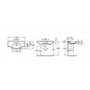 Lavabo avec colonne Meridian 70 x 46 cm Roca