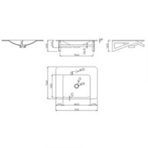 Lavabo avec support ergonomique Cloud Mediclinics