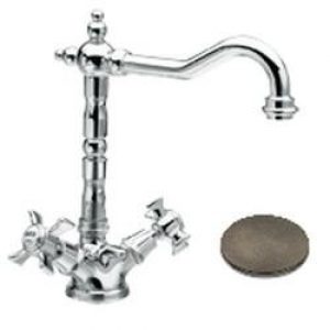 LAVABO CHAMBORD BEC POTENCE MOBILE METAL BROSSE +Vidage – CRISTINA ONDYNA CH11177