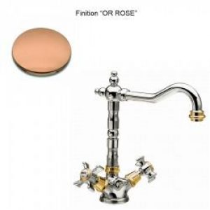 LAVABO CHAMBORD BEC POTENCE MOBILE OR ROSE + Vidage – CRISTINA ONDYNA CH11146