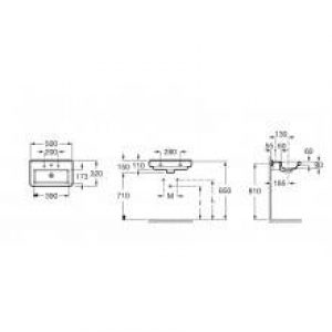 Lavabo Dama 50 x 32 cm Roca