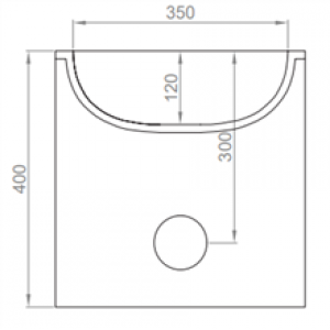 Lavabo demi-colonne Crono H40 Resigres
