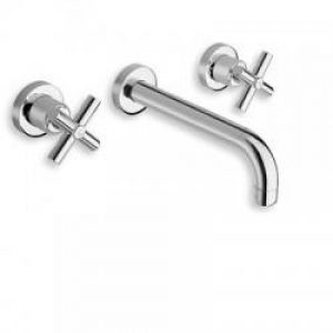 LAVABO EXECUTIVE MURAL 3 TROUS CHROME + Vidage Up&Down – CRISTINA ONDYNA EV11450