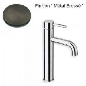 LAVABO MI-HAUT TRIVERDE METAL BROSSE + VIDAGE LAITON UP&DOWN – CRISTINA ONDYNA TV22777