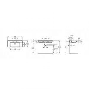 Lavabo mural Dama 60 x 46 cm Roca