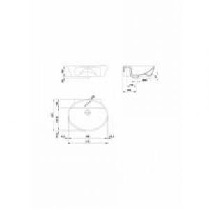 Lavabo mural Gala Soft 57,5 x 45,5 cm