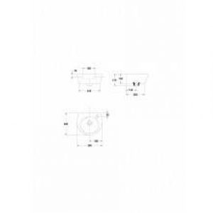 Lavabo mural Gala Street 36 x 32 cm