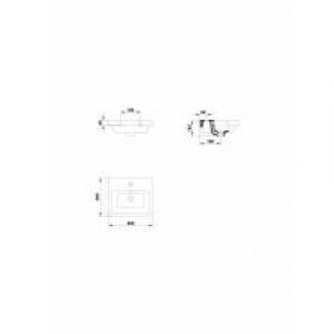 Lavabo mural Gala Street Square 40 x 35 cm