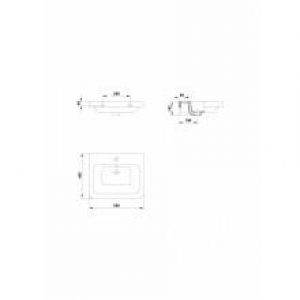 Lavabo mural Gala Street Square 55 x 45 cm