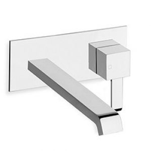 LAVABO MURAL QUADRI AVEC PLAQUE SAILLIE 22.5 CM CHROME  EX QM278 – CRISTINA ONDYNA QM25851