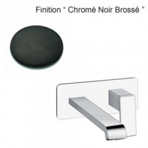 LAVABO MURAL QUADRI S PLAQUE SAILLIE 22.5 CM CHROME NOIR BROSSÉ – CRISTINA ONDYNA QS25875