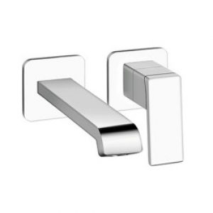 LAVABO MURAL REGULAR QUADRI S 2 TROUS BEC 18 CM CHROME – CRISTINA ONDYNA QS25751