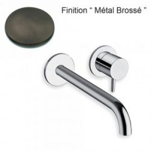 LAVABO MURAL TRIVERDE 2 TROUS BEC 22.5 CM METAL BROSSE – CRISTINA ONDYNA TV25977