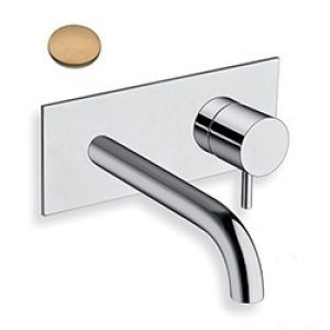 LAVABO MURAL TRIVERDE AVEC PLAQUE BEC 18 CM OR ROSE BROSSE EX TV276 – CRISTINA ONDYNA TV25634