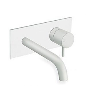 LAVABO MURAL TRIVERDE AVEC PLAQUE BEC 18 CM WHITE MAT EX TV276 – CRISTINA ONDYNA TV25624