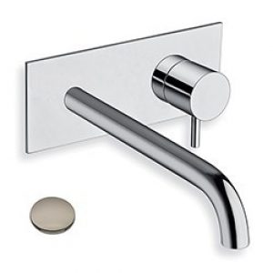 LAVABO MURAL TRIVERDE AVEC PLAQUE BEC 22.5 CM METAL BRILL EX TV27851 – CRISTINA ONDYNA TV25880