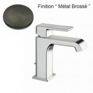 LAVABO QUADRI S MITIGEUR METAL BROSSE + VIDAGE – CRISTINA ONDYNA QS22177