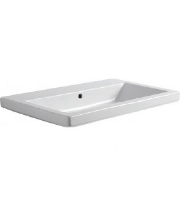 Lavabo rectangle THIN BxHxT : 600x140x450mm avec trou de robinetterie