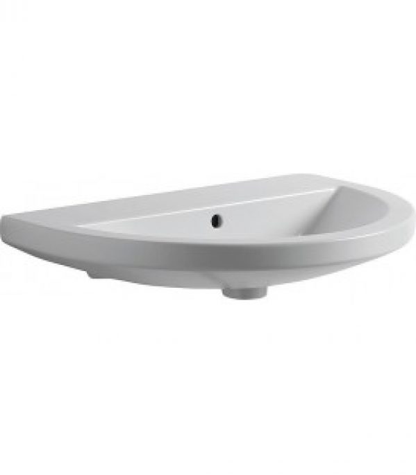 Lavabo rond THIN BxHxT : 700x140x450mm avec trou de robinetterie