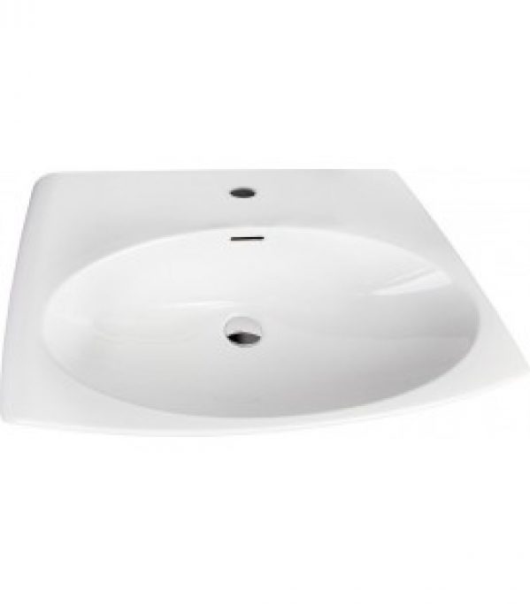 Lavabo &lsquo;SHIFT 80&rsquo; K H 001 WBK céramique blanc – lxP800x505 mm avec trou de robinetterie
