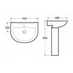 Lavabo sur colonne Idéal