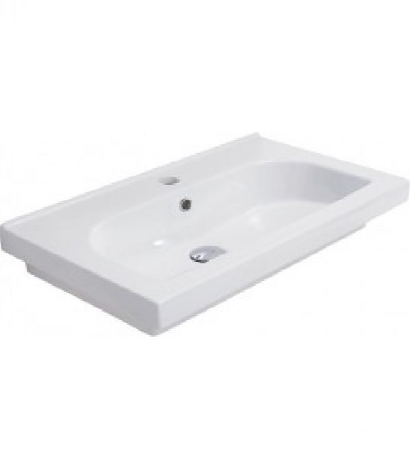 Lavabo &lsquo;TRENDY&rsquo; lxHxP 710x115x410mm avec un trou robinetterie