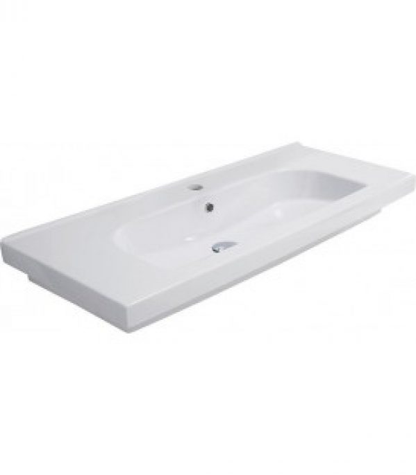 Lavabo &lsquo;TRENDY&rsquo; lxHxP1010x115x410mm avec 1 trou pour robinetterie