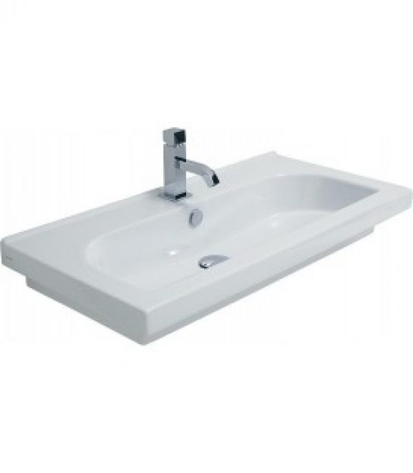 Lavabo &lsquo;TRENDY&rsquo; lxHxP810x115x410mm avec 1 trou pour robinetterie
