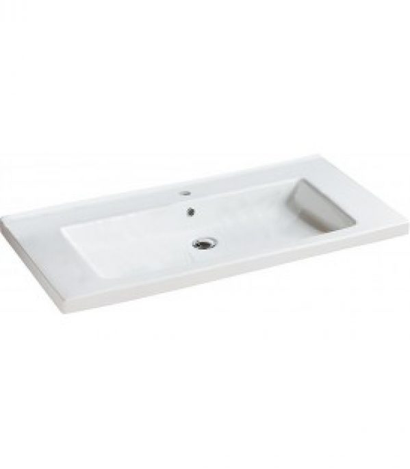 Lavabo &lsquo;TRENDY&rsquo; lxHxP910x115x510mm avec 1 trou pour robinetterie