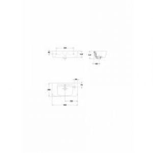 Lave-mains à poser Emma Square 50 x 25 cm