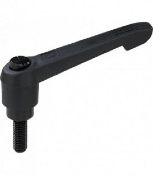 Levier de serrage avec Filetage male M6 x 40 poignee en plastique