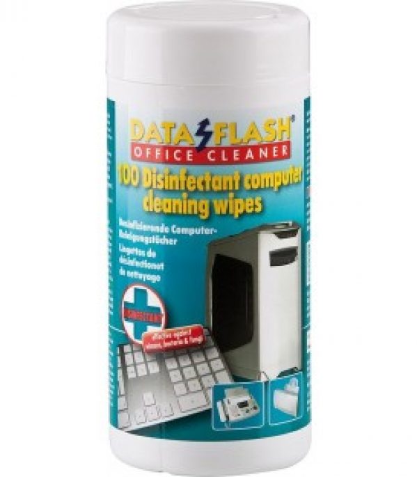 Lingettes de nettoyage pour ordinateur désinfectantes 100 lingettes de nettoyage