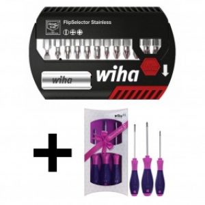 Lot coffret embouts de vissage acier FlipSelector + 3 tournevis offerts