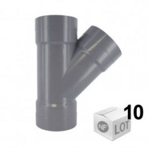 Lot de 10 raccords PVC – Culotte 45° Femelle-Femelle Ø32 ou Ø40 ou Ø50 ou Ø100 FIRST-PLAST