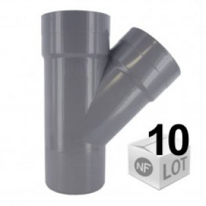 Lot de 10 raccords PVC – Culotte 45° Mâle-Femelle Ø32 ou Ø40 ou Ø50 ou Ø100 FIRST-PLAST