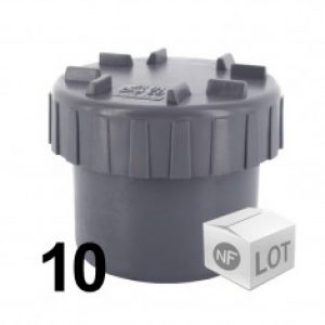 Lot de 10 raccords PVC – Tampon de visite Ø32 ou Ø40 ou Ø50 ou Ø100 PVC NF ME First Plast