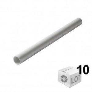 Lot de 10 Tubes PVC blanc NF diamètre 40 mm – 2 mètres – Nicoll