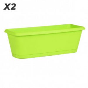 Lot de 2 jardinières Chorus 48,8 x 18,8 x 16,1cm – 9,4L