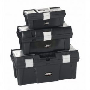 Lot de 3 caisses à outils pvc avec plateau amovible