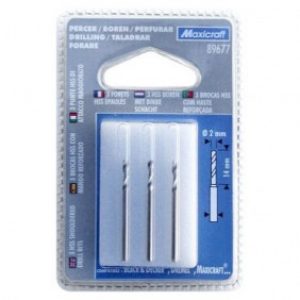 Lot de 3 forets HSS épaulés – 0,3MM