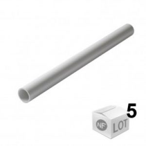 Lot de 5 Tubes PVC blanc NF diamètre 50 mm – 2 mètres – Nicoll