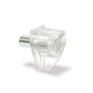 Lot de 50 supports transparent avec pivot pour étagères en bois